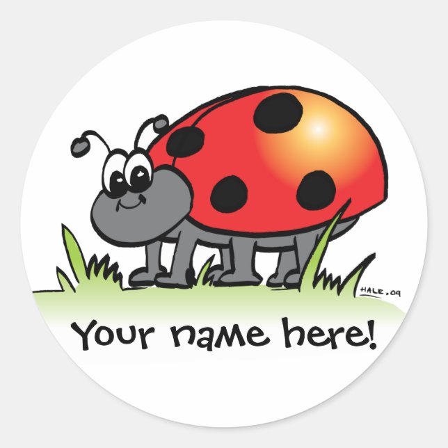 Personalized Ladybug Sticker (Front)