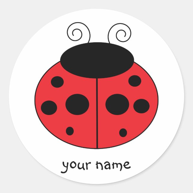 Personalized Ladybug Sticker (Front)