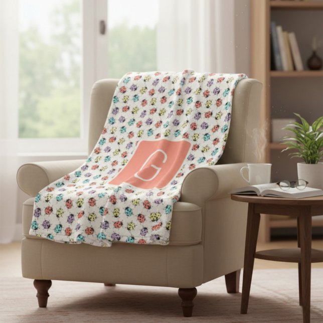 Personalized Ladybug Throw Blanket (Creator Uploaded)