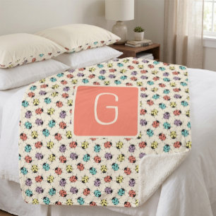 Personalized Ladybug Throw Blanket