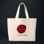 Personalized Ladybug Tote Bag<br><div class="desc">Personalized Ladybug Tote Bag
 Personalize this bag by changing the name,  add your own name or words,  or you can remove all the name and leave it blank. .</div>