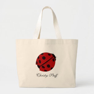 Personalized Ladybug Tote Bag
