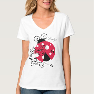 Personalized Ladybug Womens T-Shirt