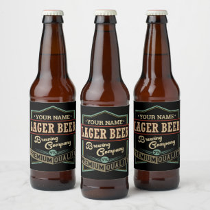 Personalized Lager Beer Brewing Co Label Bar Pub