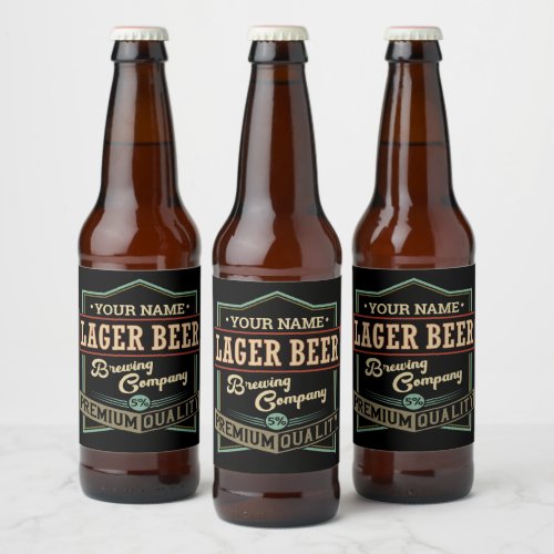 Personalized Lager Beer Brewing Co Label Bar Pub  