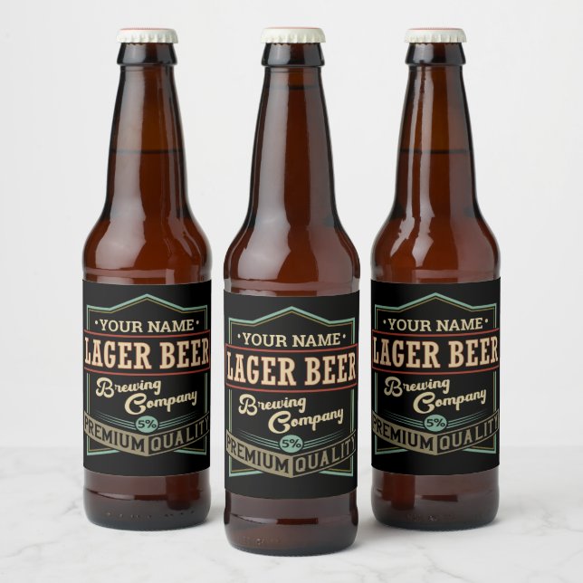Personalized Lager Beer Brewing Co Label Bar Pub   (Bottles)