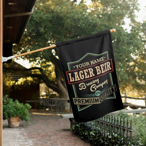 Personalized Lager Beer Brewing Co Label Bar Pub  House Flag