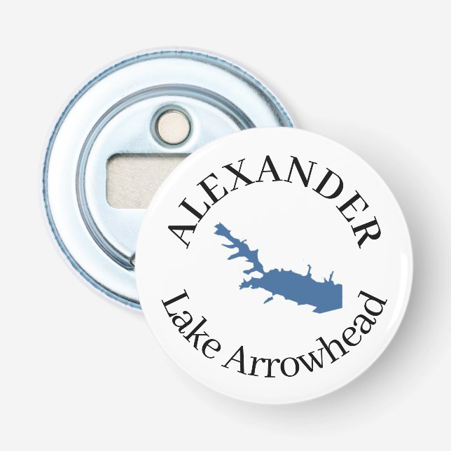 Personalized Lake Arrowhead   Bottle Opener (Front)