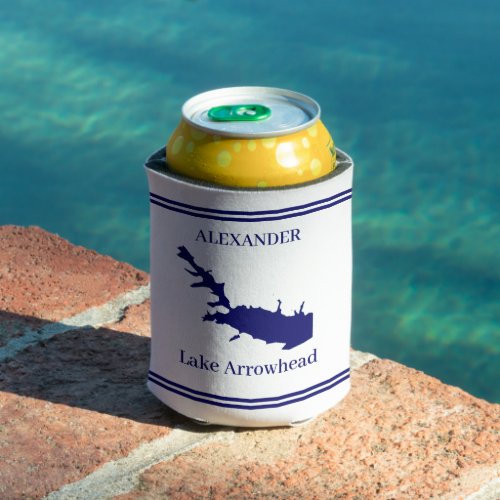 Personalized Lake Arrowhead   Can Cooler