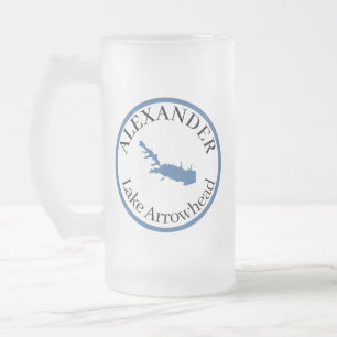 Personalized Lake Arrowhead   Classic  Frosted Glass Beer Mug