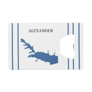 Personalized Lake Arrowhead Credit Card Bottle Opener