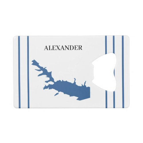 Personalized Lake Arrowhead  Credit Card Bottle Opener