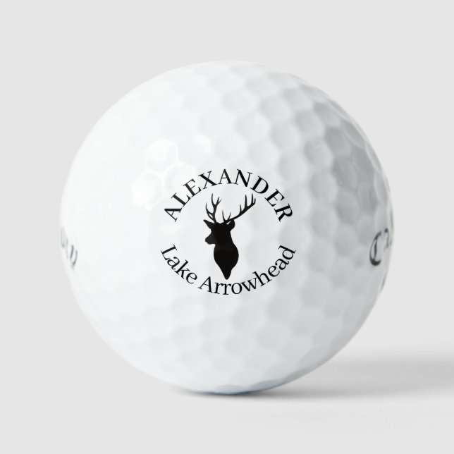 Personalized Lake Arrowhead Golf balls (Front)