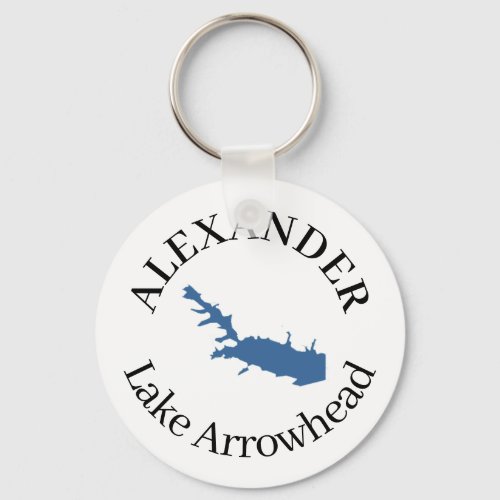 Personalized Lake Arrowhead  Keychain
