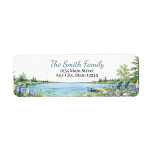 Personalized Lake Chairs Return Address Label