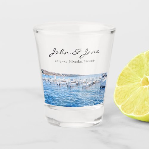 Personalized Lake Geneva Wisconsin Shot Glass