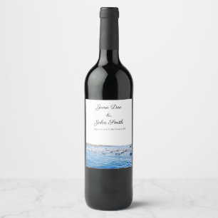 Personalized Lake Geneva Wisconsin Wine Label