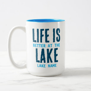 Personalized Lake Gift Two-Tone Coffee Mug