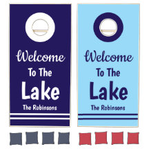 Personalized Lake House Cornhole Set