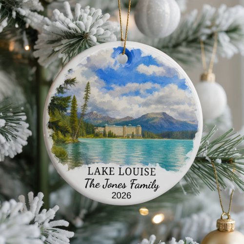 Personalized Lake Louise Ceramic Ornament, Custom  Ornament