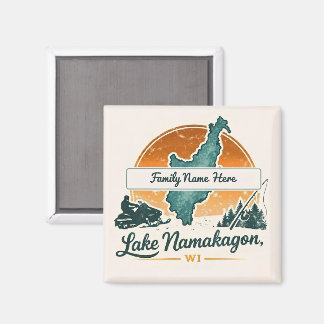 Personalized Lake Namakagon, WI Magnet
