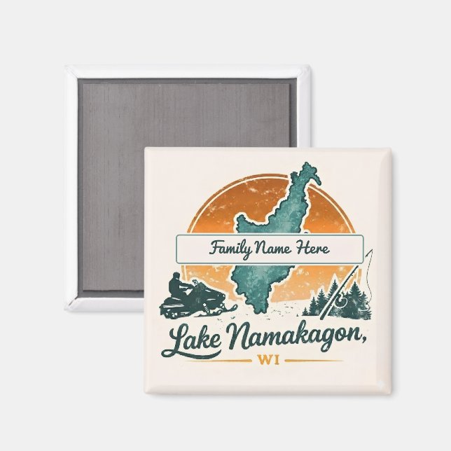Personalized Lake Namakagon, WI  Magnet (Front/Back)