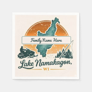 Personalized Lake Namakagon, WI Napkins