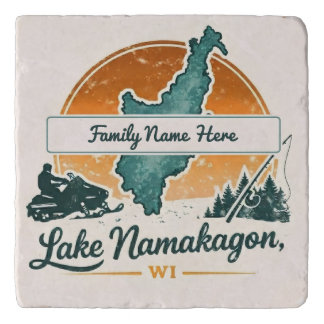 Personalized Lake Namakagon, WI Trivet