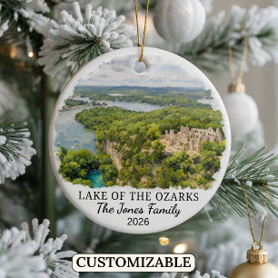 Personalized Lake of the Ozarks, Custom Missouri Ceramic Ornament