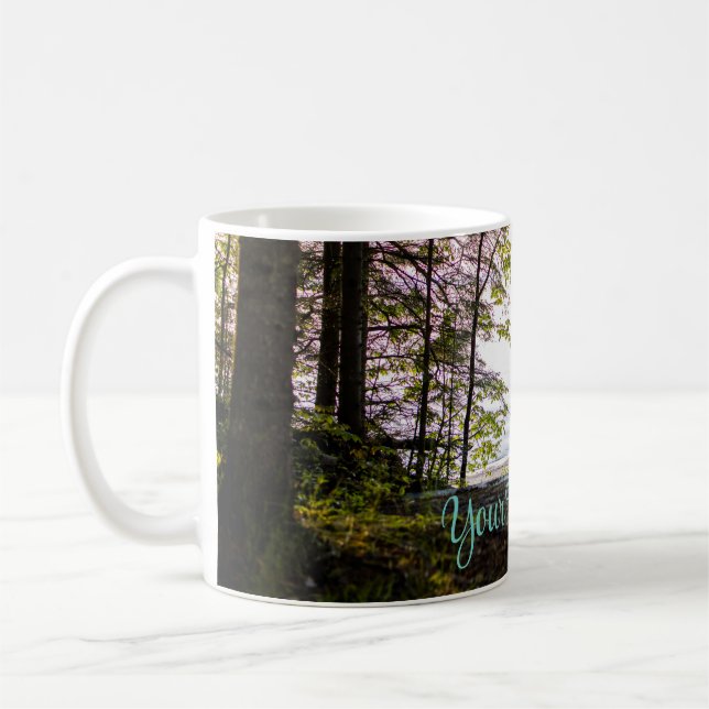 Personalized Lake Path Mug, Pure Michigan Superior Coffee Mug (Left)