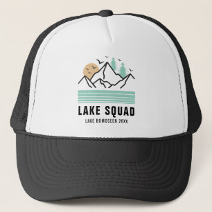 Personalized Lake Squad Life Boats Summer Vacation Trucker Hat