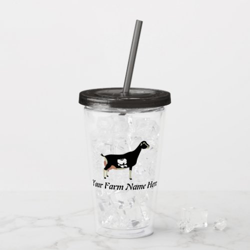 Personalized LaMancha Dairy Goat Acrylic Tumbler