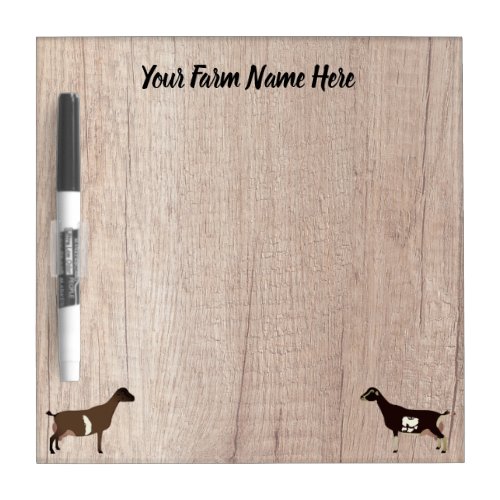 Personalized LaMancha Dairy Goat Dry Erase Board