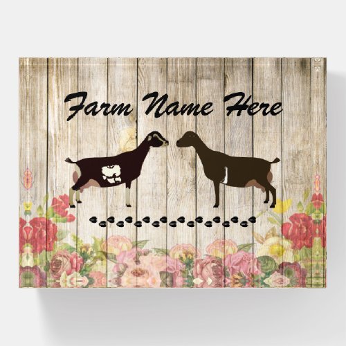 Personalized LaMancha Dairy Goat Farm Paperweight