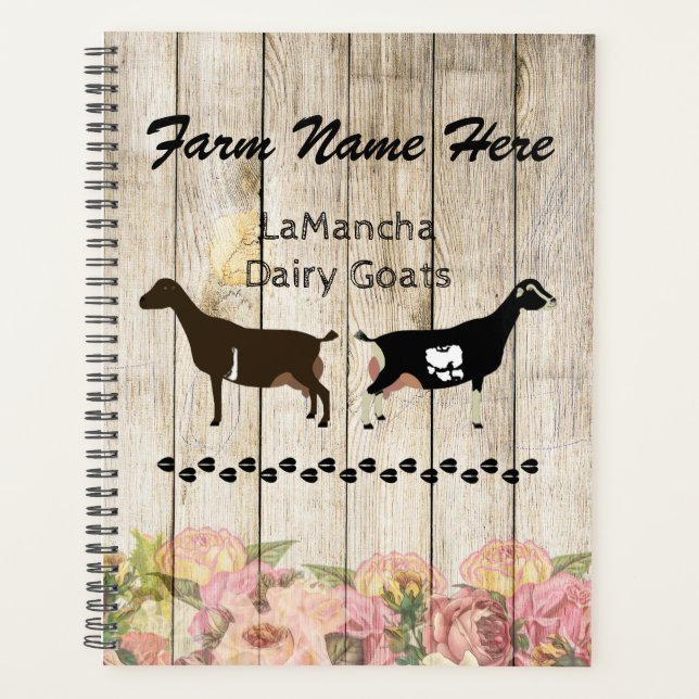 Personalized LaMancha Dairy Goat Farm Planner (Front)