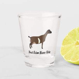 Personalized LaMancha Dairy Goat Shot Glass