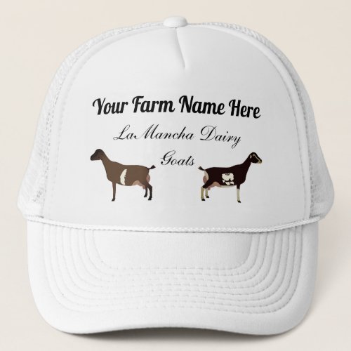 Personalized LaMancha Dairy Goats Trucker Hat