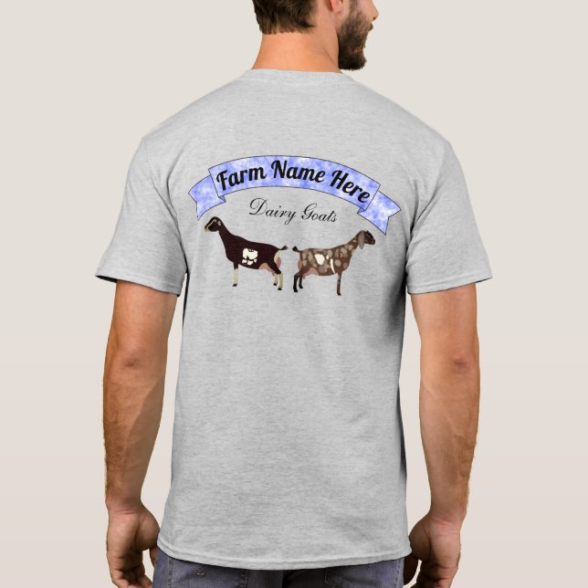 Personalized LaMancha & Nubian Dairy Goat T-Shirt (Back)