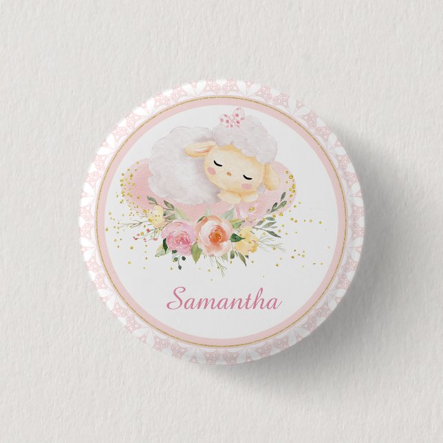 Personalized Lamb Button (Front)