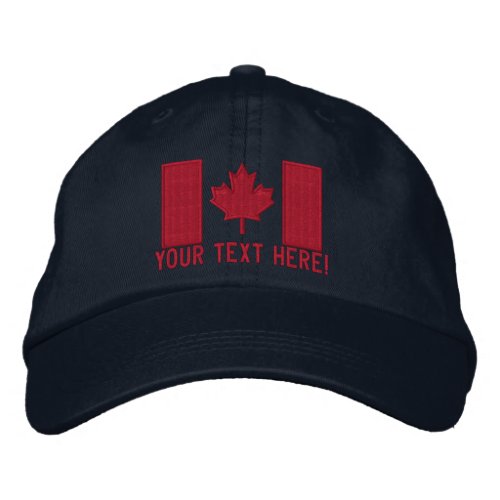Personalized Large Canadian Flag Embroidery Embroidered Baseball Cap
