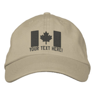 Personalized Large Canadian Flag Embroidery Embroidered Baseball Cap