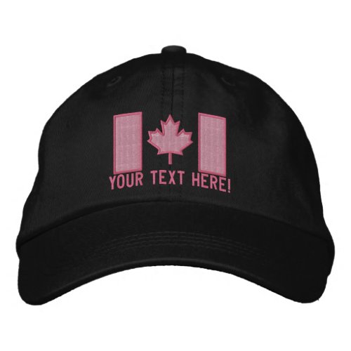 Personalized Large Canadian Flag Embroidery Embroidered Baseball Hat