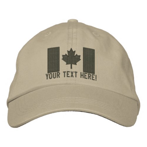Personalized Large Canadian Flag Embroidery Embroidered Baseball Hat