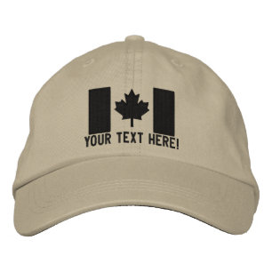 Personalized Large Canadian Flag Embroidery Embroidered Baseball Hat