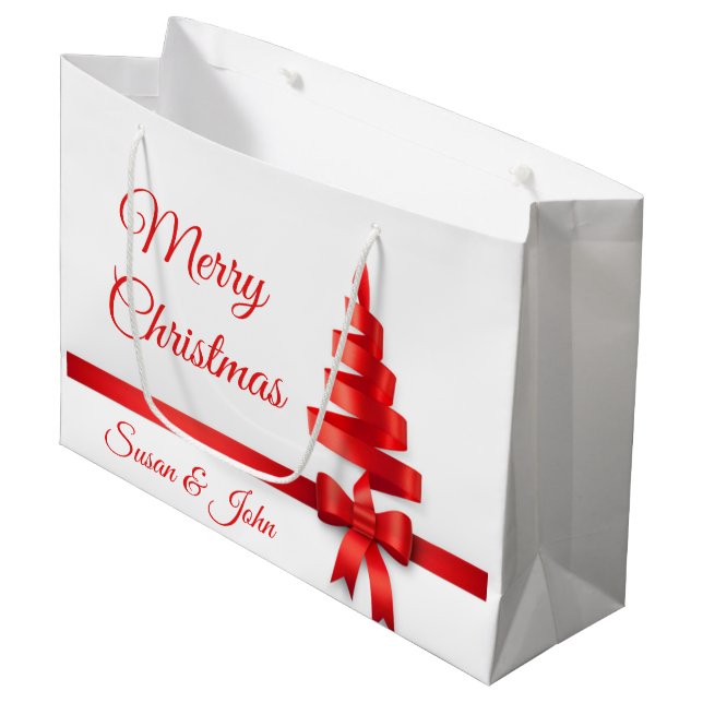 Personalized Large Christmas Gift Bag (Front Angled)
