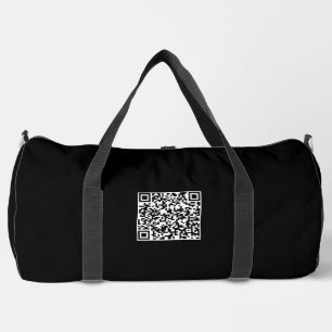 Personalized Large Duffel Bag with QR Code Print