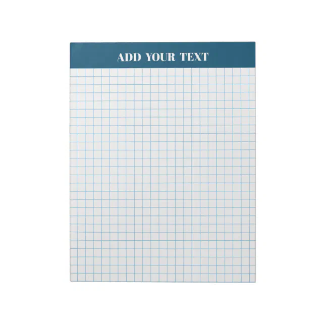 Personalized Large Graph Paper Notepad | Zazzle