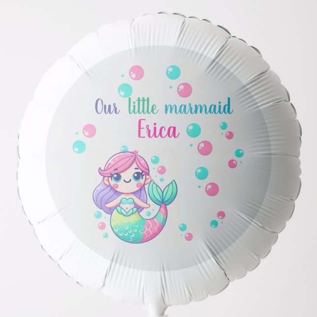 Personalized Large Helium Mermaid Balloons (Front)