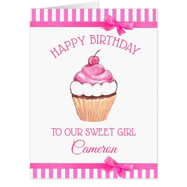 Personalized Large Jumbo Birthday Card for child (Front)