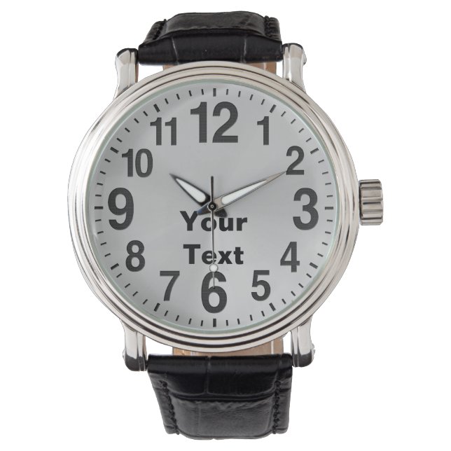 Personalized Large Number Watches for Men (Front)